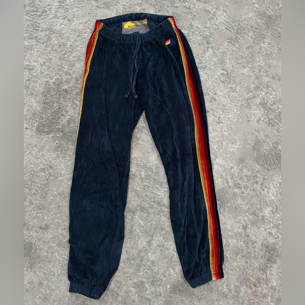aviator nation velvet blue sweatpant